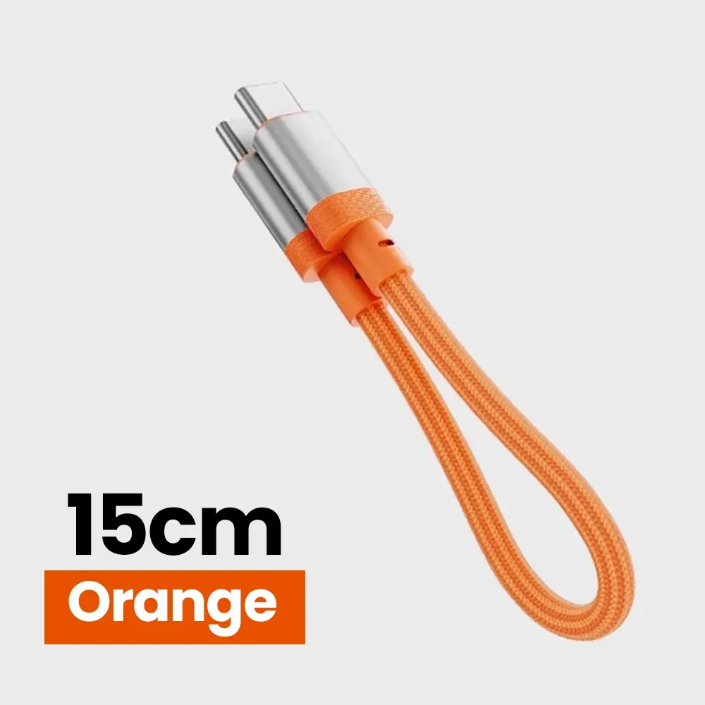 Câble USB-C court 15 cm / 20 cm 240 W, USB-C vers USB-C, charge rapide, câble tressé magnétique pour iPhone 15, 16, 17, Samsung, Huawei 7