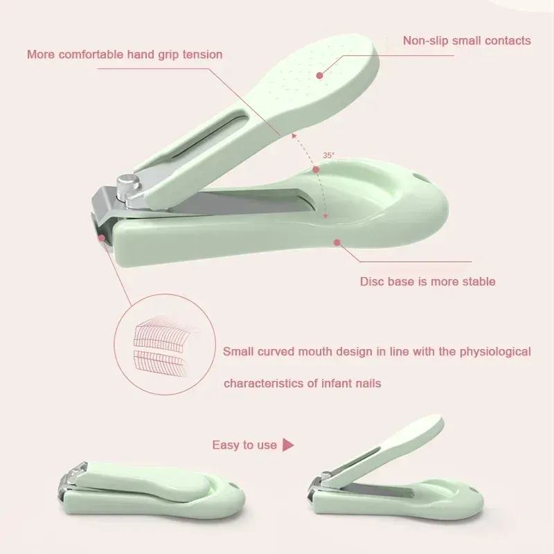 Kit de manucure pour bébé et enfant : coupe-ongles sécurisé et portable, ciseaux et pince à épiler avec étui 3