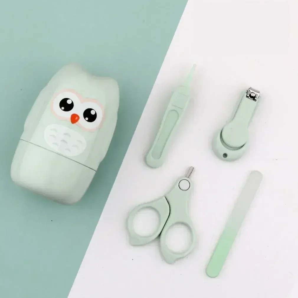 Kit de manucure pour bébé et enfant : coupe-ongles sécurisé et portable, ciseaux et pince à épiler avec étui 6