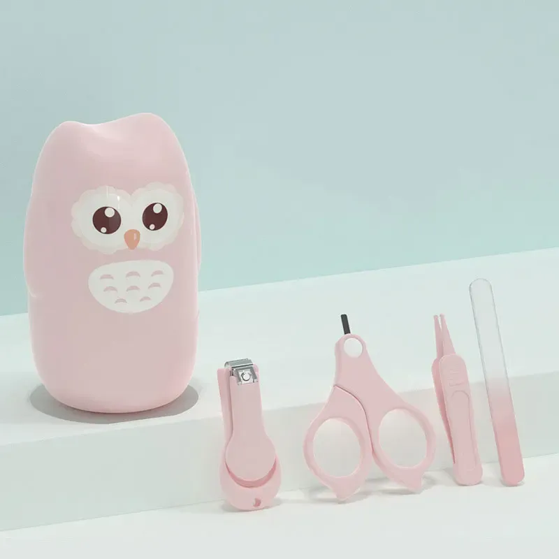 Kit de manucure pour bébé et enfant : coupe-ongles sécurisé et portable, ciseaux et pince à épiler avec étui 7