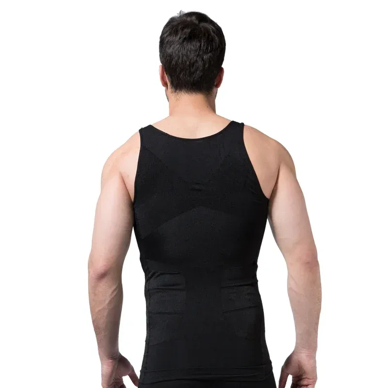 Gilet modelant homme, détail du tissu