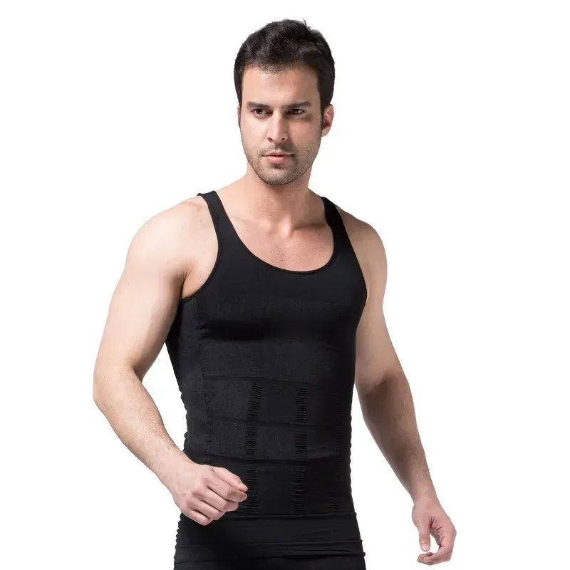 Gilet modelant homme, détail de la coupe