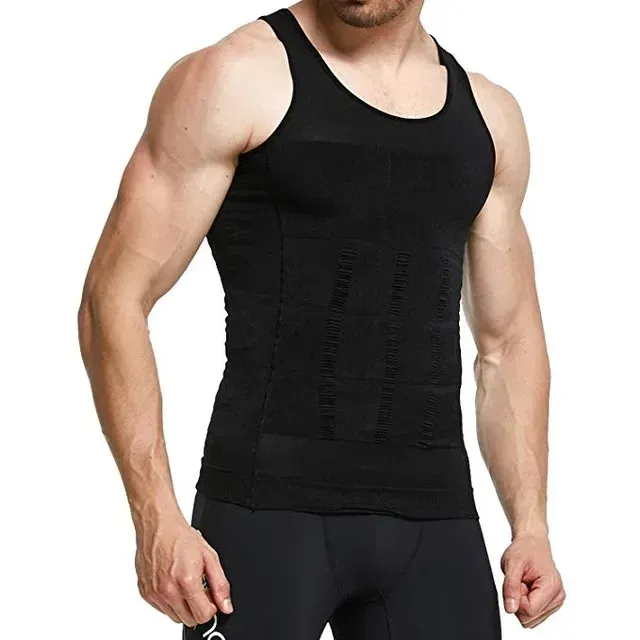 Gilet amincissant pour homme, gaine corset modelante, sous-vêtement de compression ventre 13