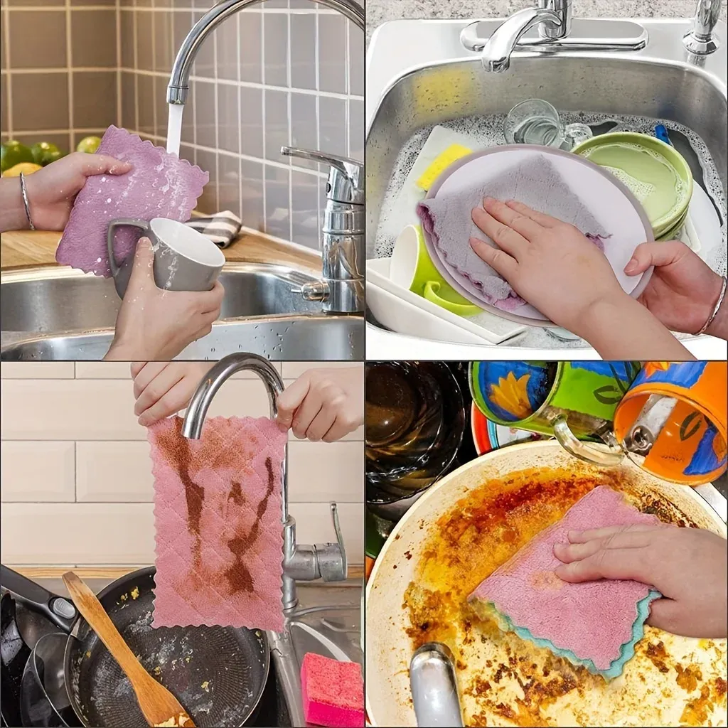 Chiffons à vaisselle utilisés pour le séchage