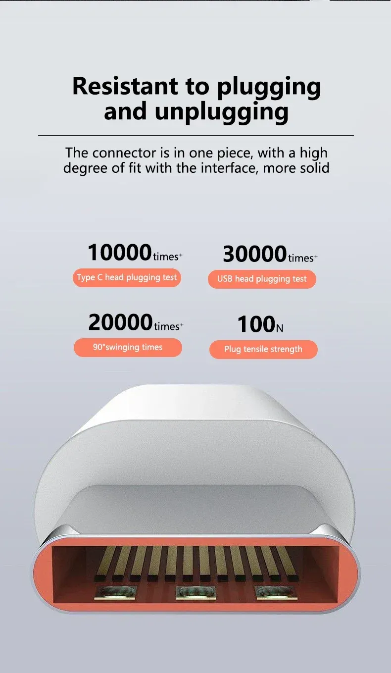Câble USB-C sur fond neutre