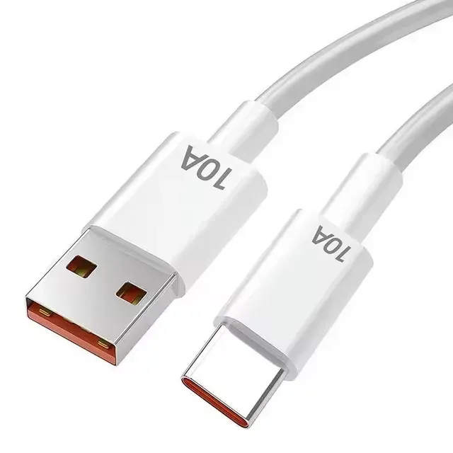 Câble USB vers USB-C 120W 10A pour charge rapide, longueurs 0,3 m / 1 m / 1,5 m / 2 m, compatible Android, Huawei P30, Honor et Xiaomi Redmi 7