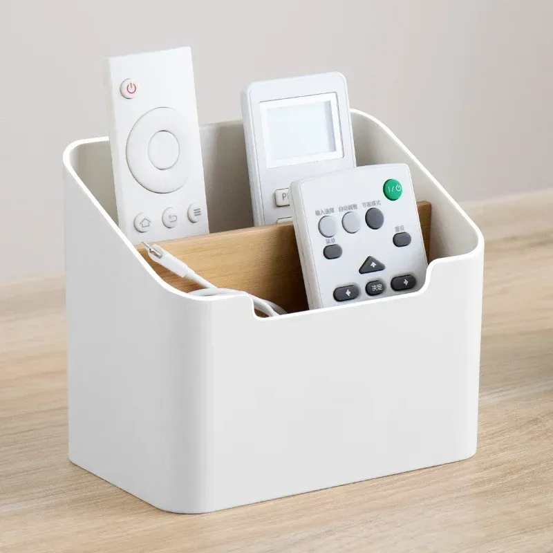 Boîte de rangement multifonction pour télécommandes de téléviseur, climatiseur, cuisine et bureau, avec compartiments
