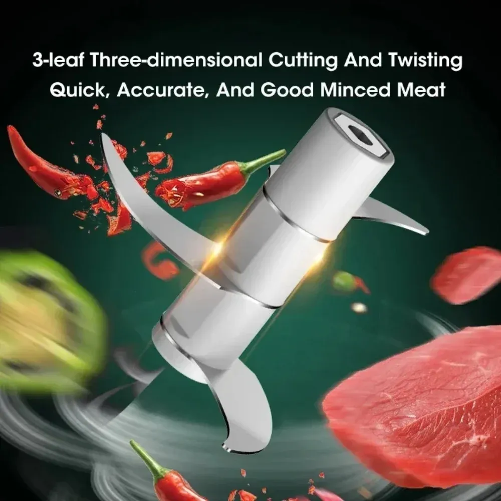 Hachoir électrique portable USB 250 ml pour ail, viande et légumes 5