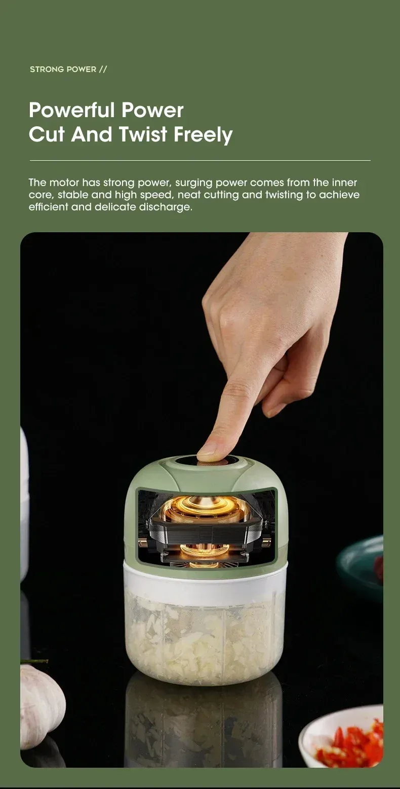 Hachoir électrique portable USB, ergonomie
