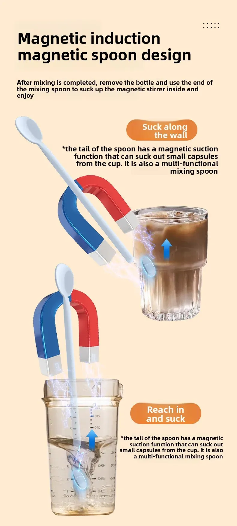 Tasse mélangeuse en utilisation