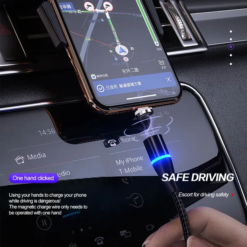 Câble de charge rapide en utilisation