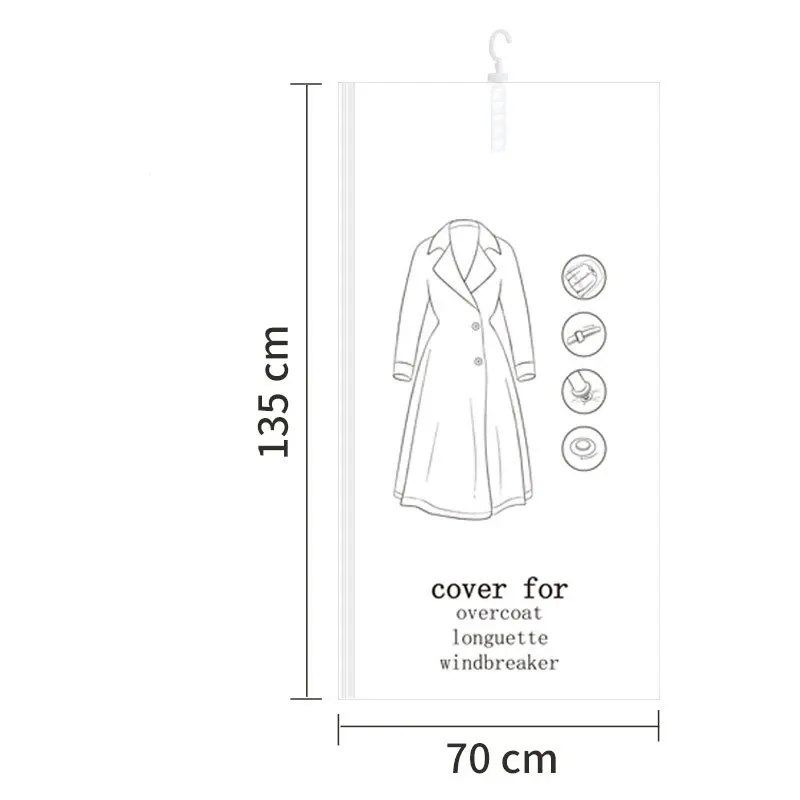 Sacs de rangement sous vide suspendus pour vêtements, avec crochets robustes 9