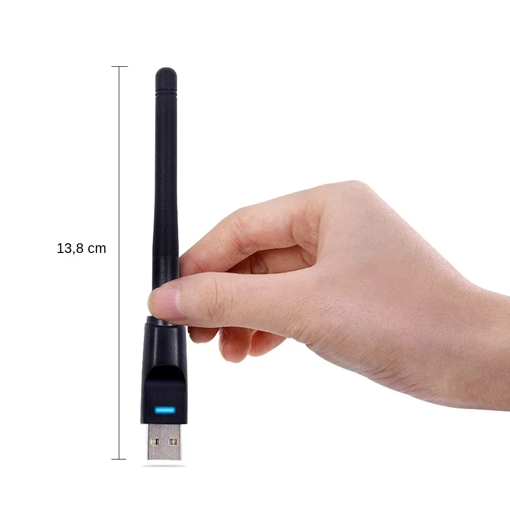 Adaptateur WiFi USB mini 150 Mbps, carte réseau sans fil MT7601 RTL8188, récepteur WiFi, dongle 802.11 b/g/n pour PC, ordinateur portable, Windows, 2,4 GHz 5
