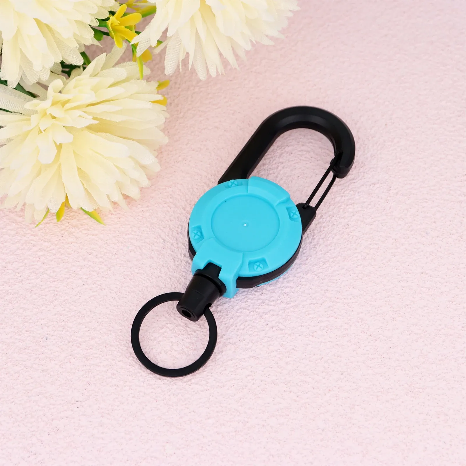 Porte-badge rétractable antivol en métal avec cordon, lot de 8 12