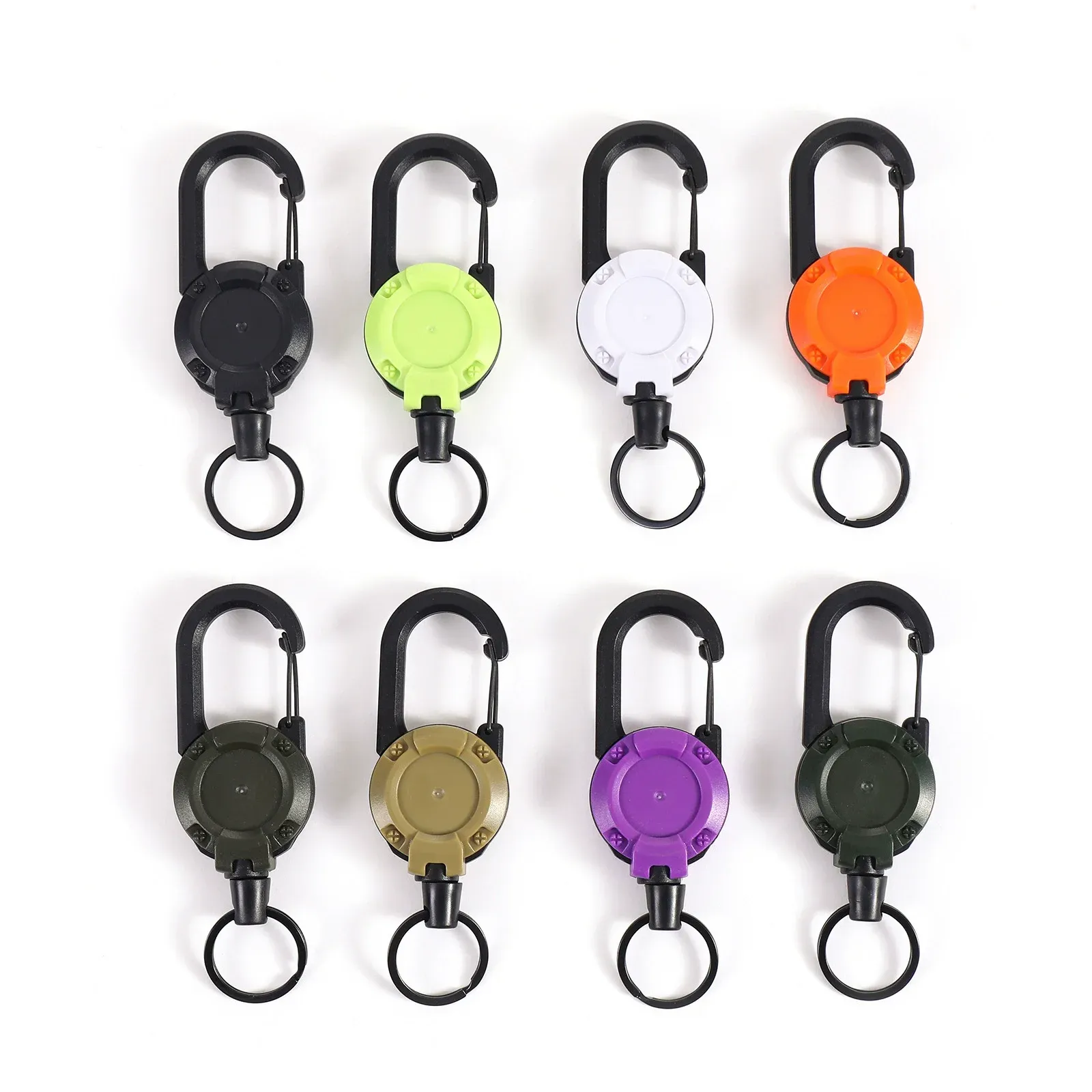 Porte-badge rétractable antivol en métal avec cordon, lot de 8 7