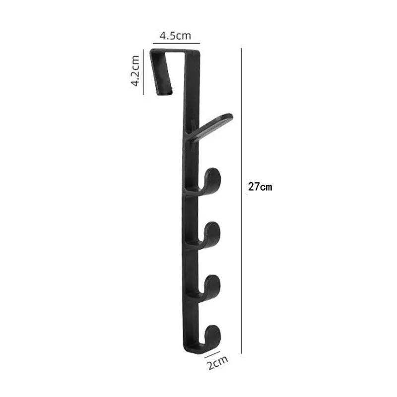 Porte-manteau et étagère de rangement à suspendre derrière la porte pour armoire, placard et dortoir 6