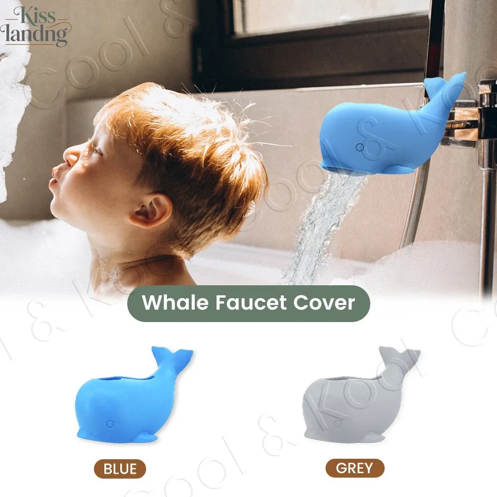 Protège-robinet baleine en silicone souple, protection anti-chocs pour le bain de bébé