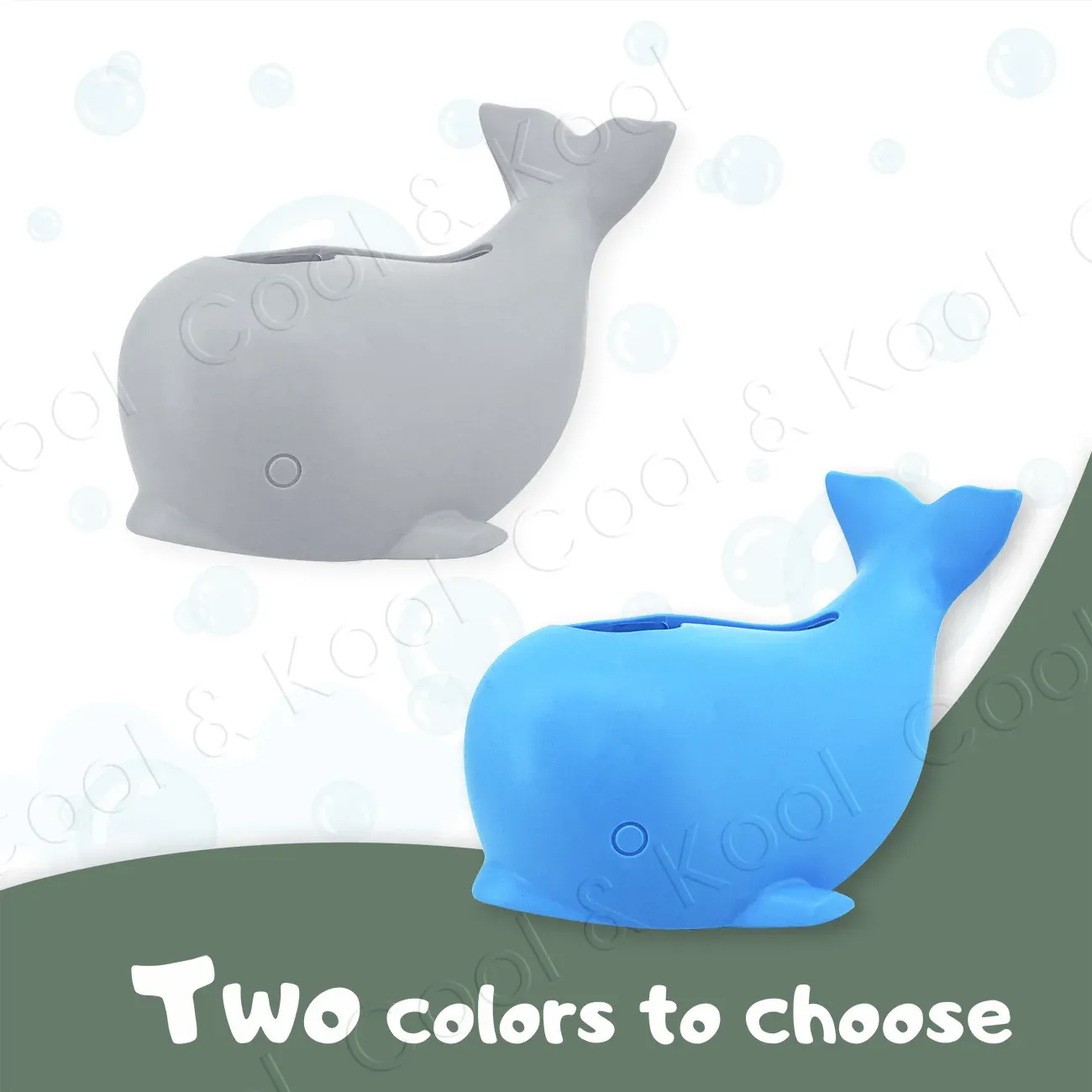 Protège-robinet baleine en silicone souple, protection anti-chocs pour le bain de bébé 5