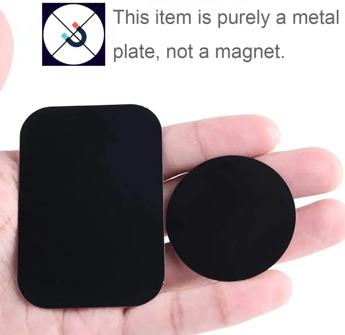 Plaque de disque en métal (lot de 5) pour support magnétique de téléphone de voiture, feuille de fer noire autocollante, accessoires auto 3