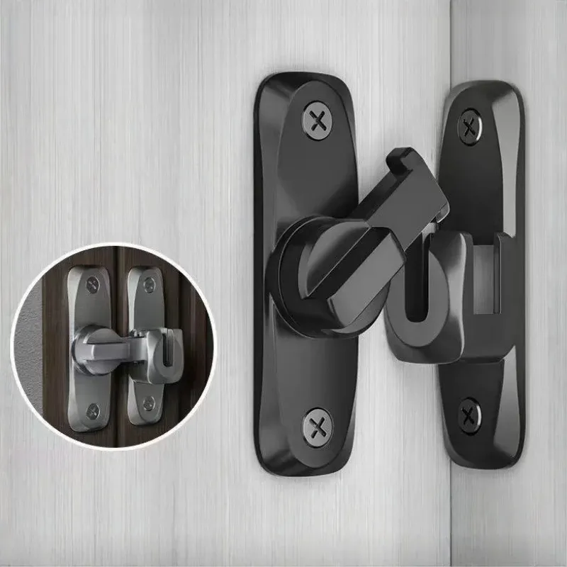 Verrou de porte coulissant en alliage de zinc à 90°/180°, sécurité domestique - Image 1
