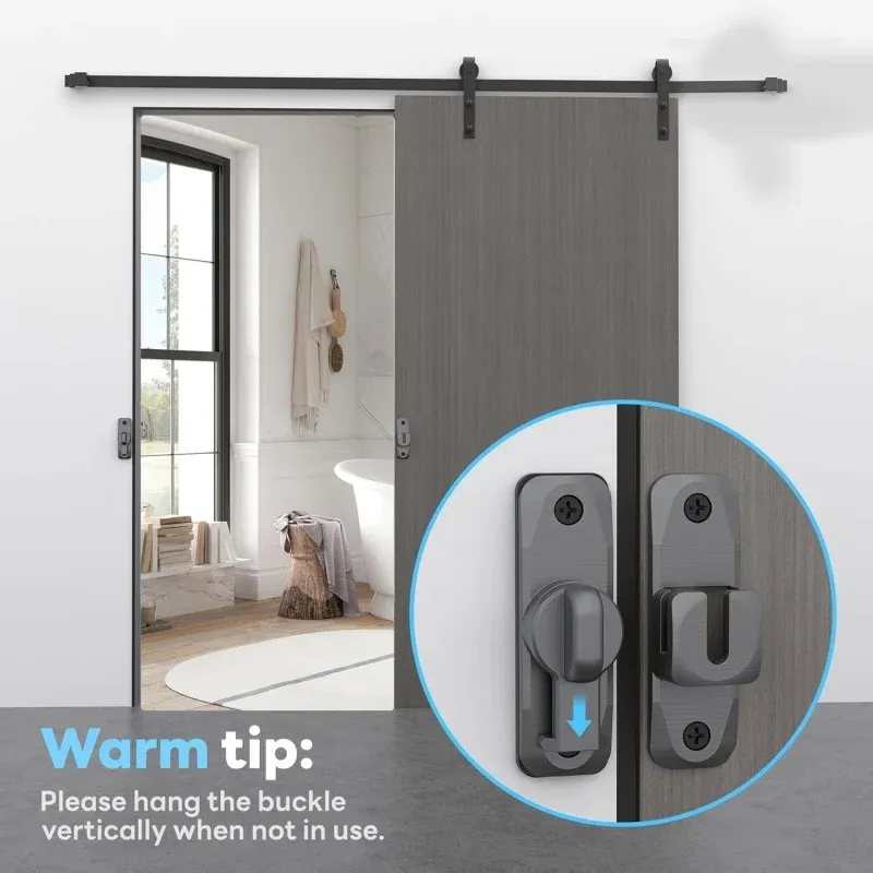Serrure de porte pivotante en finition zinc