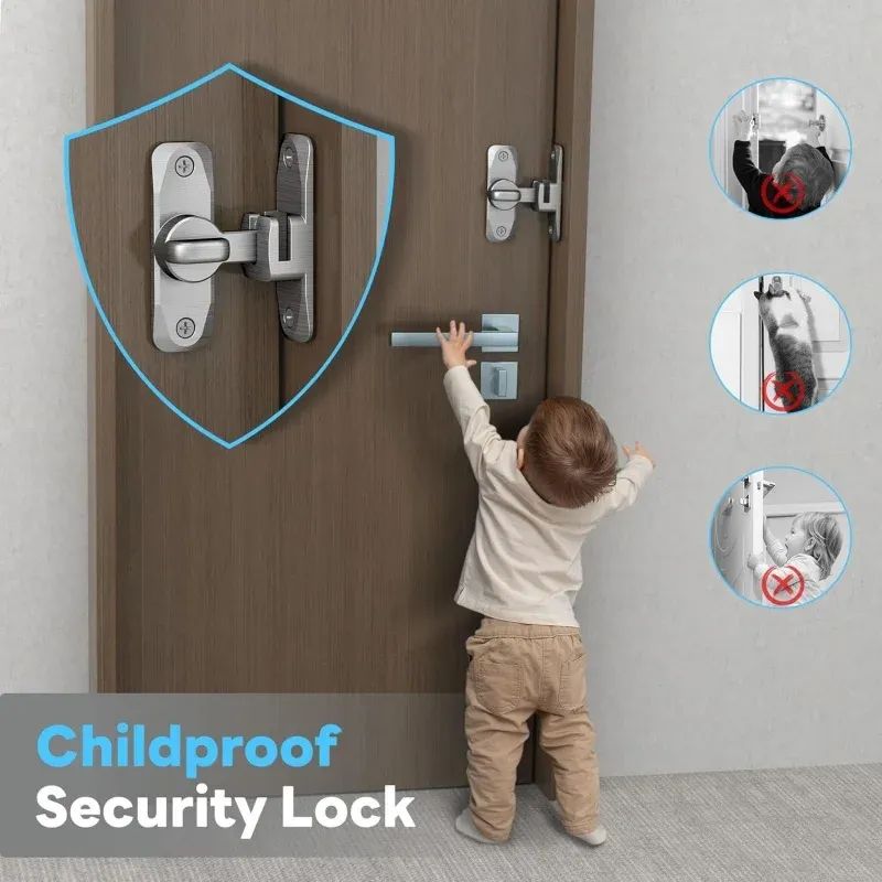 Serrure pivotante montée sur une porte d'armoire