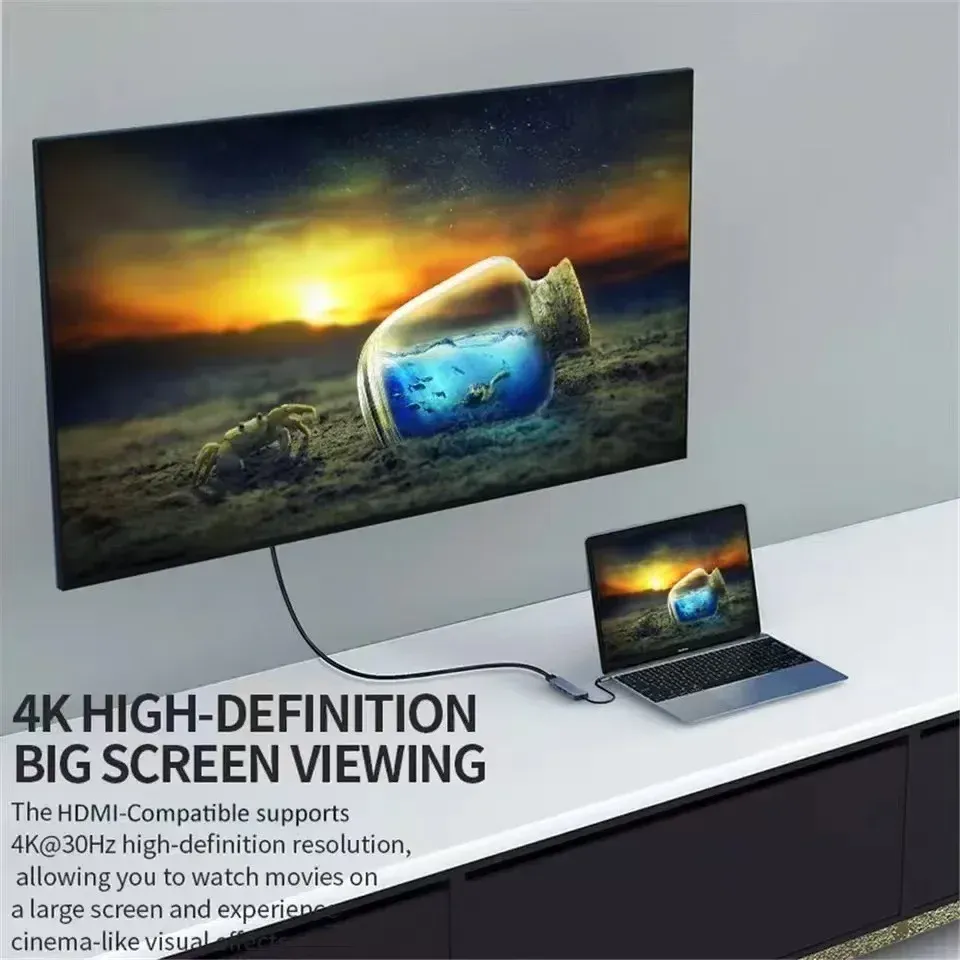 Détails du hub Type-C multifonction