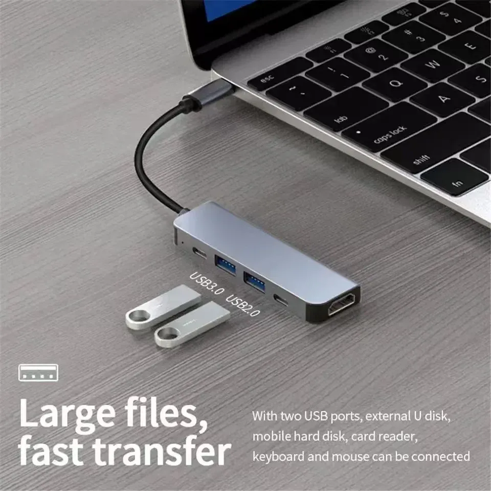 Gros plan sur le design du hub USB-C