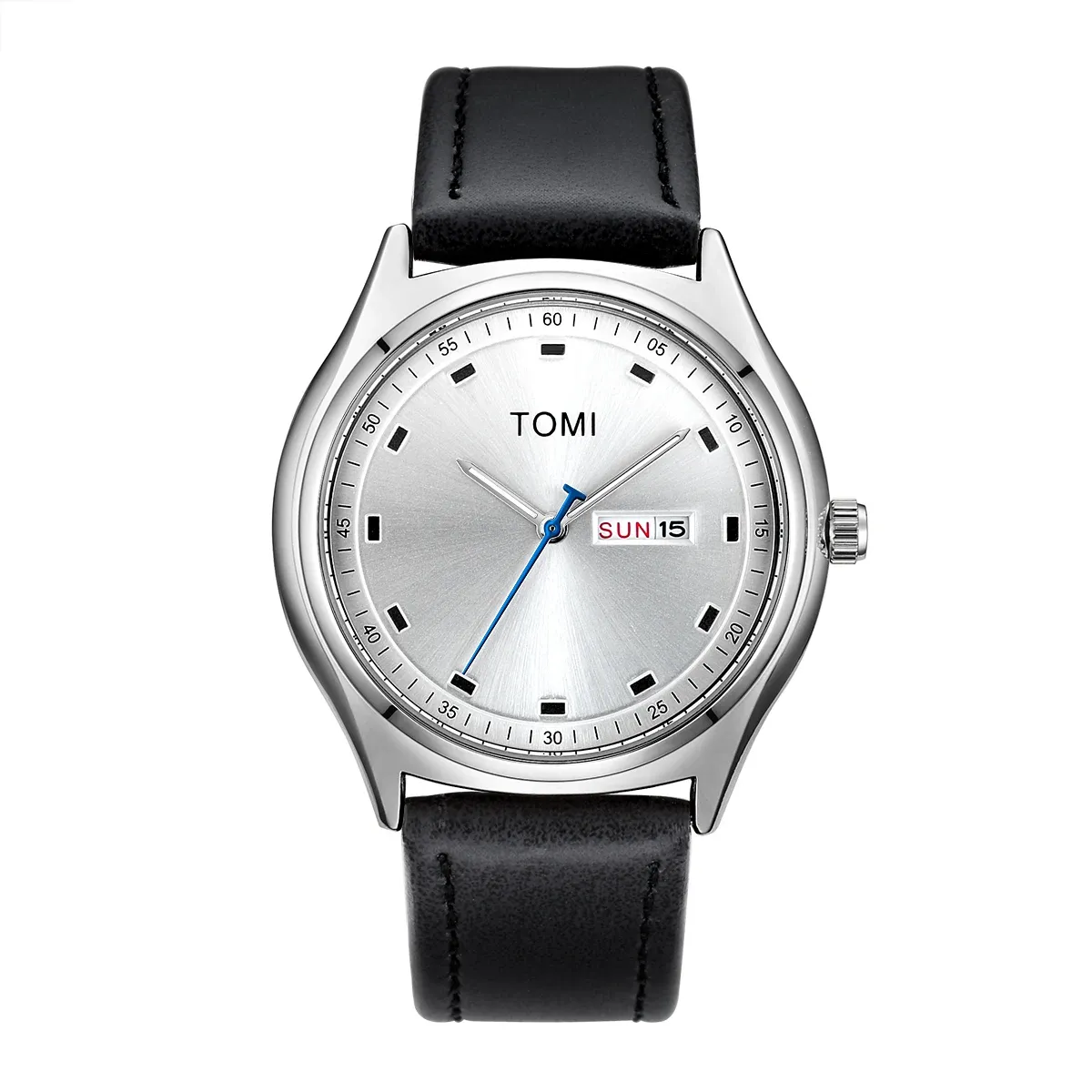 Montre TOMI pour hommes au design minimaliste, style affaires et décontracté, montre à quartz unisexe, élégante et polyvalente, avec calendrier 7