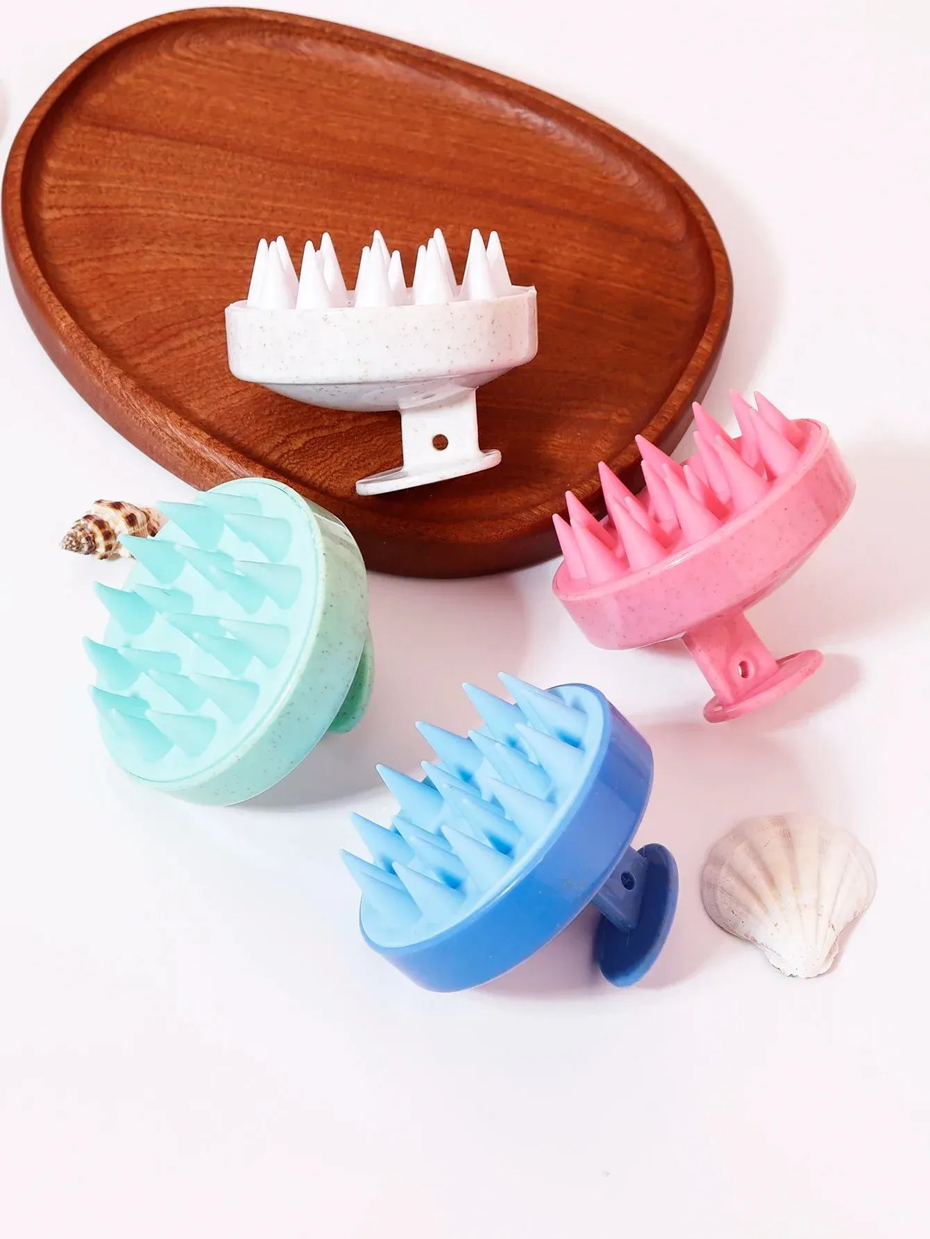 Brosse de lavage pour cheveux en silicone, peigne de massage du cuir chevelu, brosse de massage corporel douce, outil de beauté et de coiffure, peigne de douche spa 2