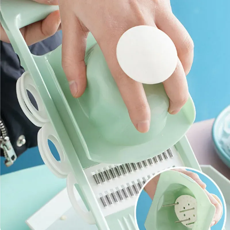 Trancheur multifonctionnel, détail de la lame