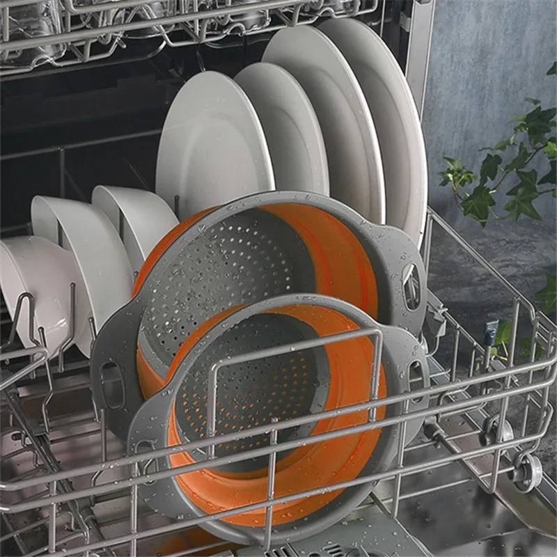 Passoire pliable en silicone, présentation finale