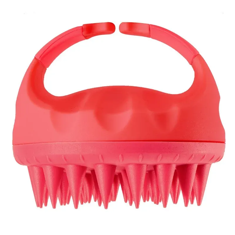 Brosse de massage en silicone pour cuir chevelu, shampoing et lavage des cheveux 12