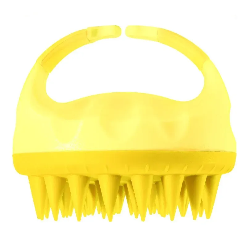 Brosse de massage en silicone pour cuir chevelu, shampoing et lavage des cheveux 13