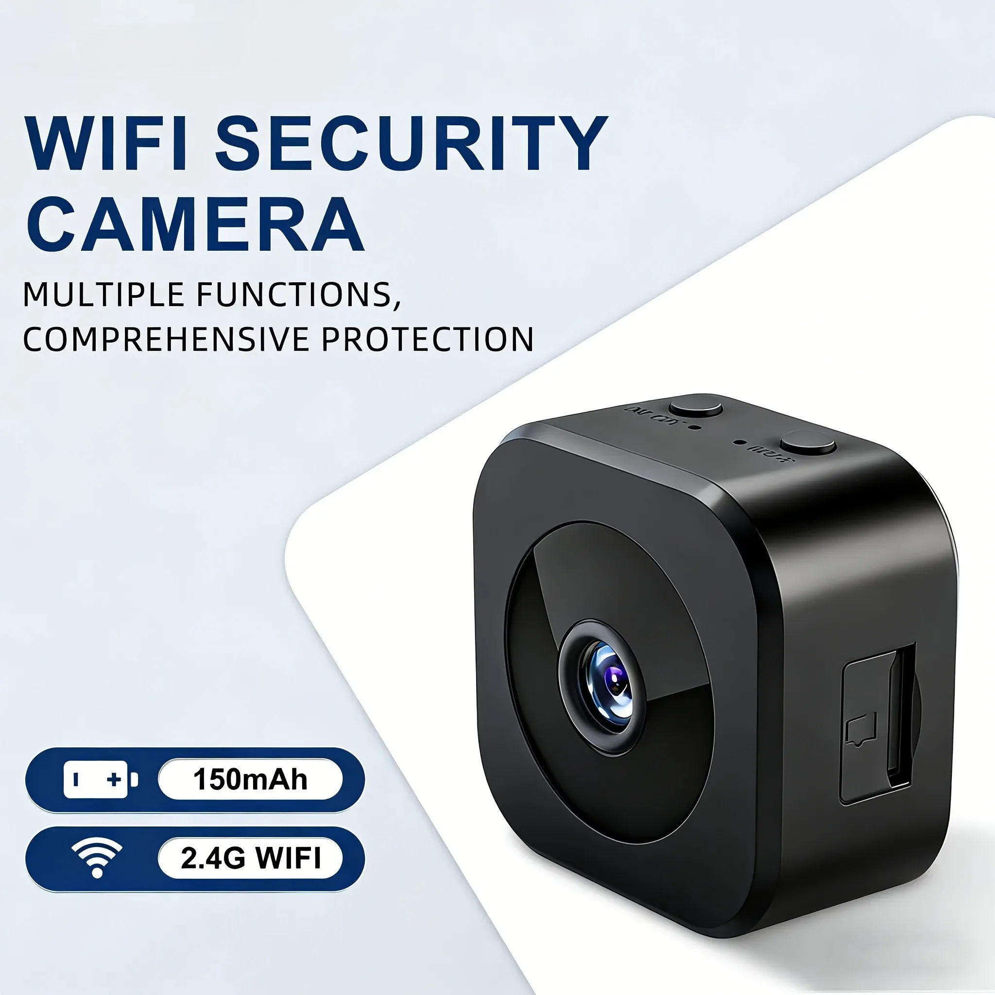 Mini caméra de surveillance intelligente HD Wi-Fi, enregistreur vidéo et audio, caméra de sécurité sans fil discrète pour l'intérieur 2