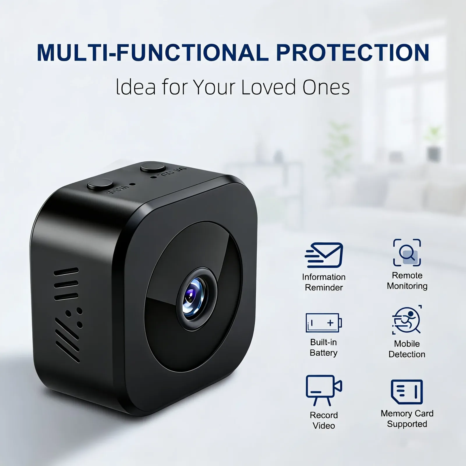 Mini caméra de surveillance vue de profil