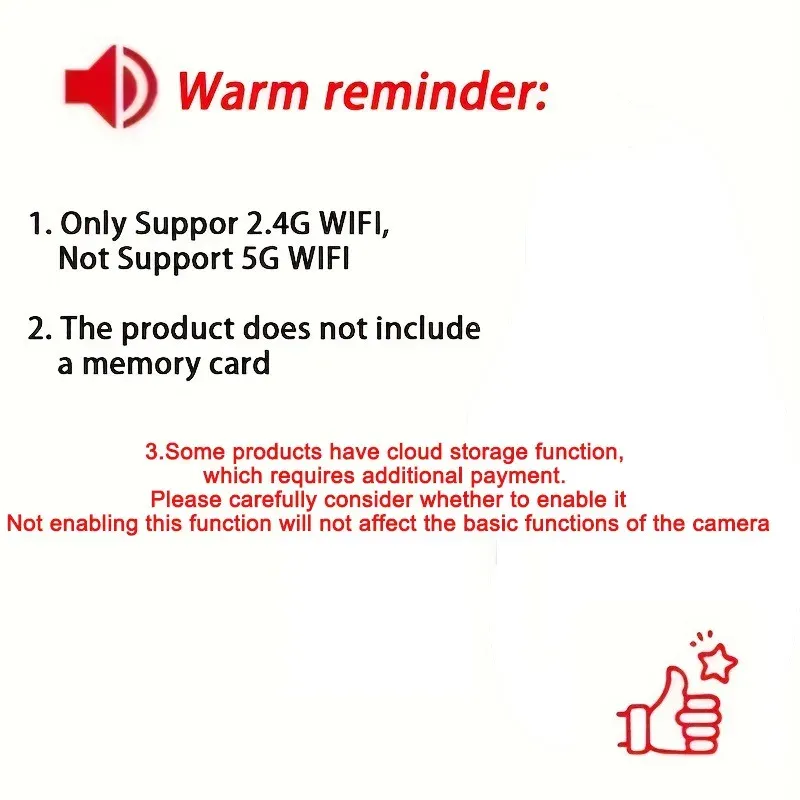 Mini caméra de surveillance intelligente HD Wifi noire