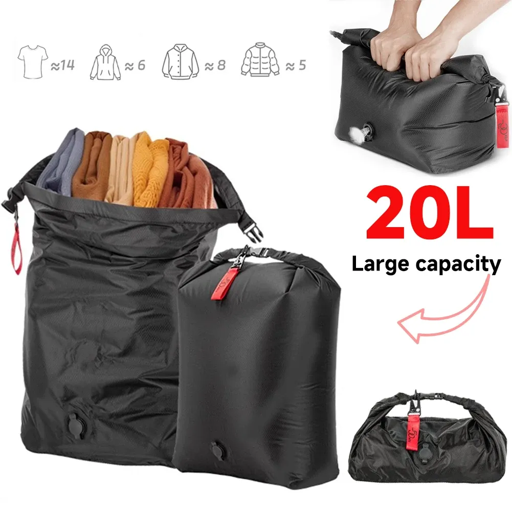 Sac de rangement compressible sous vide, portable, grande capacité, étanche, sac à bagages, sac à vêtements, anti-poussière, voyage d'affaires