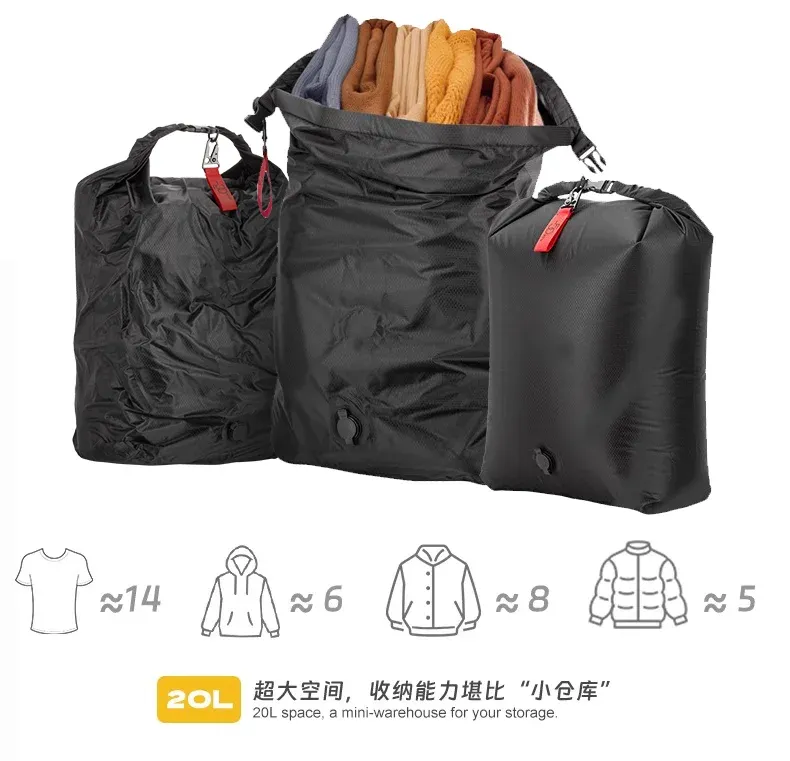 Sac de rangement compressible sous vide, portable, grande capacité, étanche, sac à bagages, sac à vêtements, anti-poussière, voyage d'affaires 29
