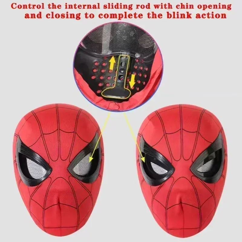 Masque de tête cosplay à yeux mobiles, échelle 1:1, pour Halloween 2