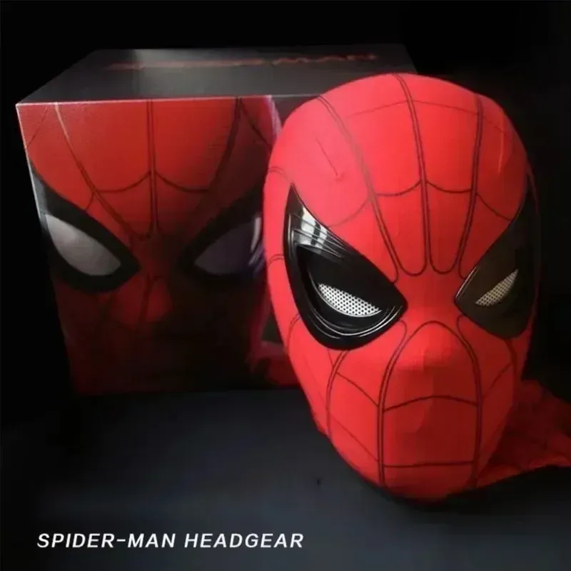 Masque de tête de cosplay avec yeux mobiles, vue d'ensemble
