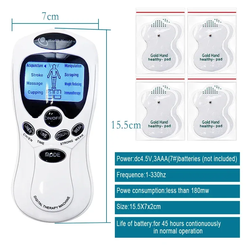 Masseur électrique à impulsions, zone d'application