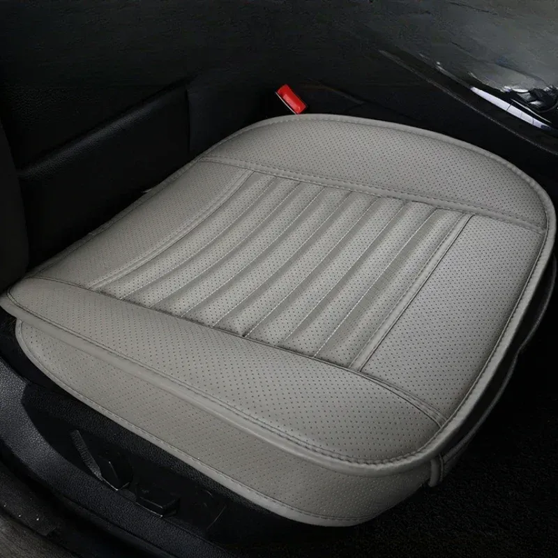 Housse de siège auto universelle en cuir PU respirant, coussin de siège avant tout-temps antidérapant