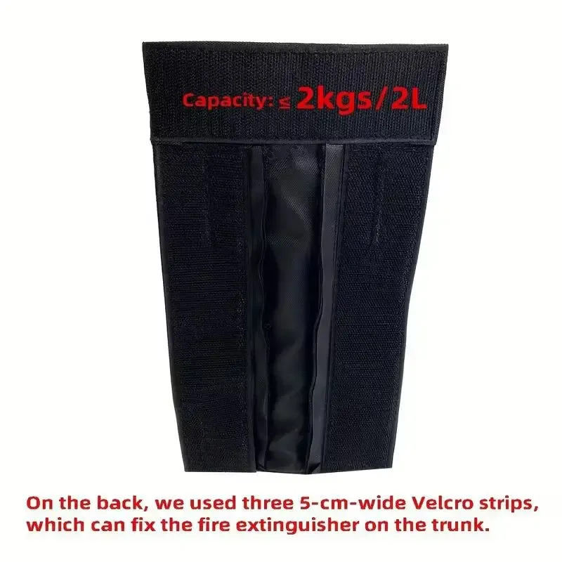Sac de rangement pour extincteur, vue d'ensemble