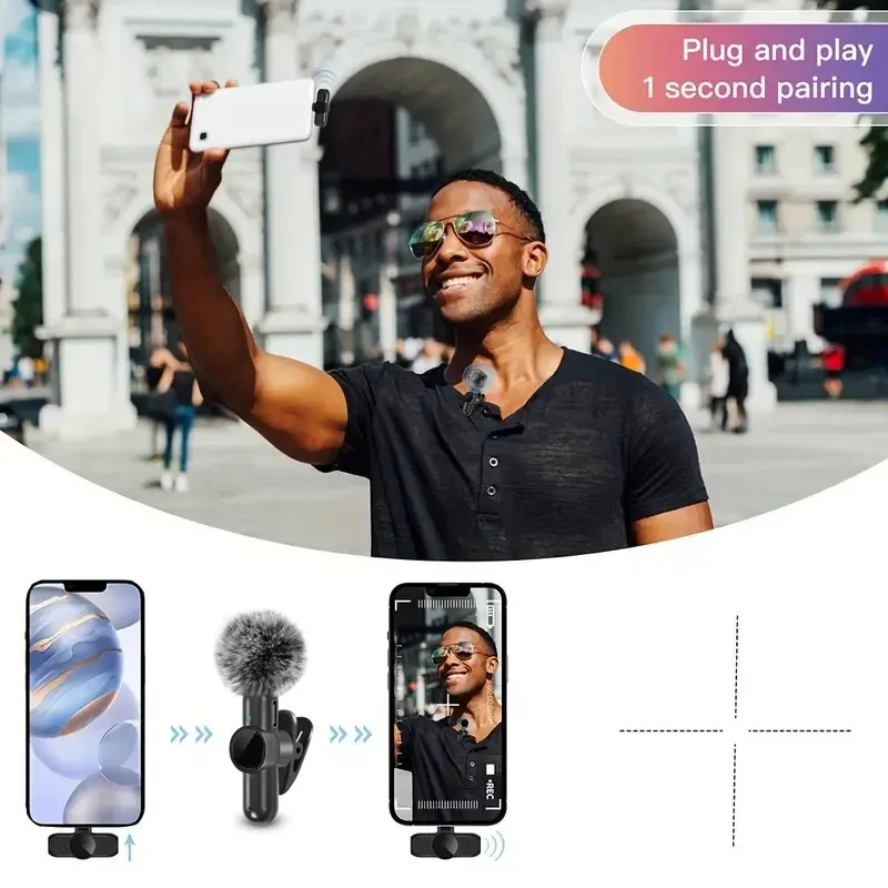 Microphone cravate sans fil, compatibilité appareils