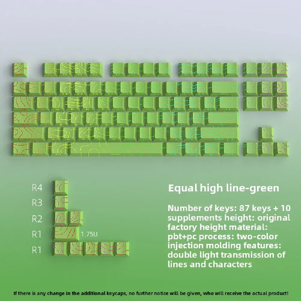 Nouveaux capuchons de touches topographiques Version 4.0, rétroéclairés, 98 touches, PBT, profil Cherry, impression latérale, pour clavier mécanique MX gamer 20