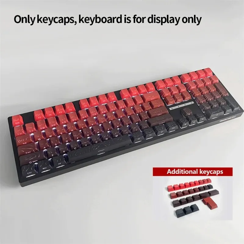 Nouveaux capuchons de touches topographiques Version 4.0, rétroéclairés, 98 touches, PBT, profil Cherry, impression latérale, pour clavier mécanique MX gamer 10