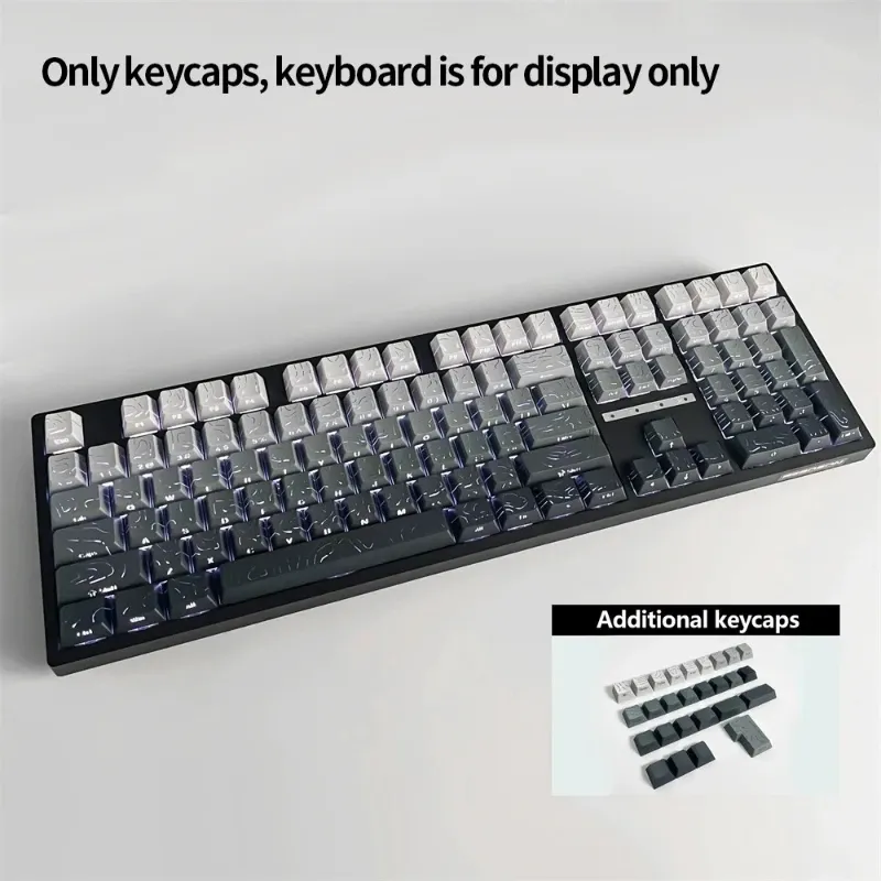Nouveaux capuchons de touches topographiques Version 4.0, rétroéclairés, 98 touches, PBT, profil Cherry, impression latérale, pour clavier mécanique MX gamer 25