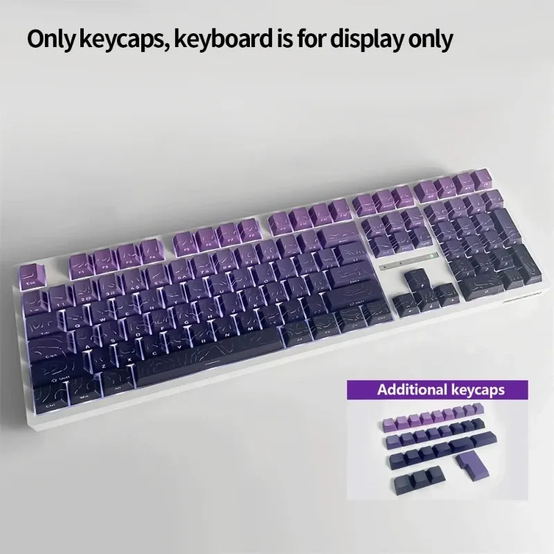 Nouveaux capuchons de touches topographiques Version 4.0, rétroéclairés, 98 touches, PBT, profil Cherry, impression latérale, pour clavier mécanique MX gamer 26