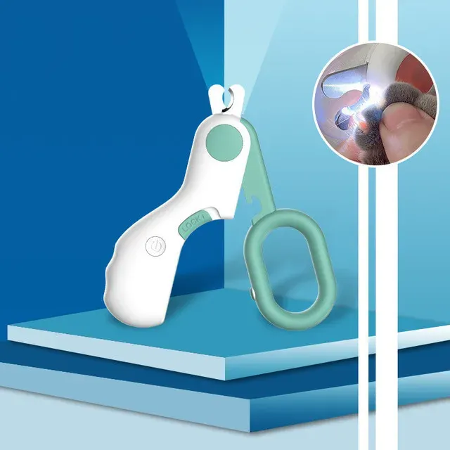 Coupe-ongles professionnel pour animaux de compagnie avec lumière LED, ciseaux de toilettage pour chats et petits chiens 8